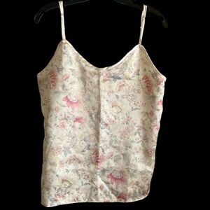 Celsa Women’s Pastel Floral Camisole Top Size Medium Casual Lightweight Spring